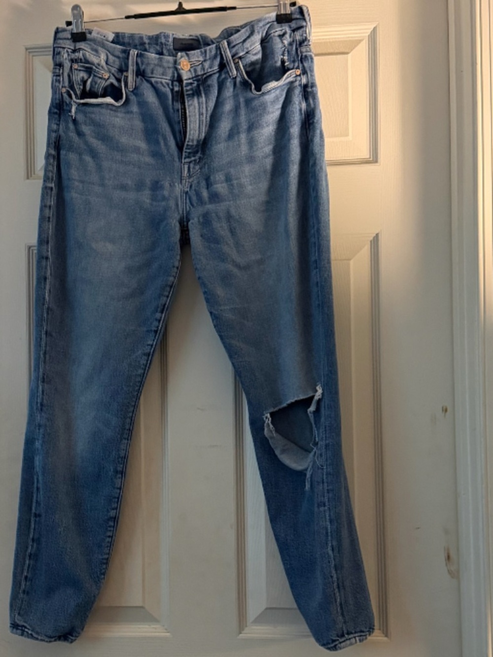 Mother Denim Hi-Rise "Looker Ankle" Jeans, Popism Wash, size 32* SEE NOTE